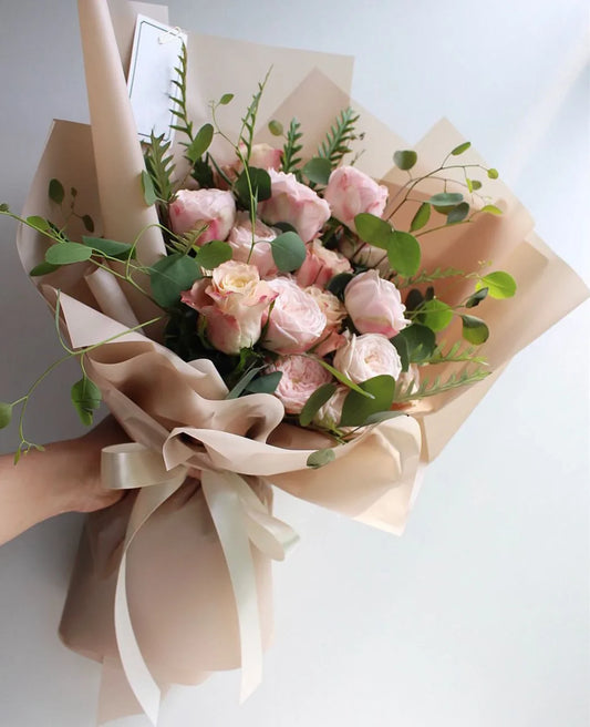 Pink Spray in Cream Bouquet