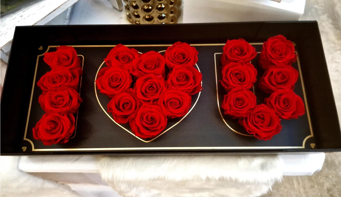 I LOVE YOU In Roses (Preserved Flowers)