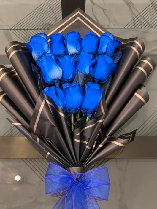 Father's Day 1 Dozen Natural Blue Roses