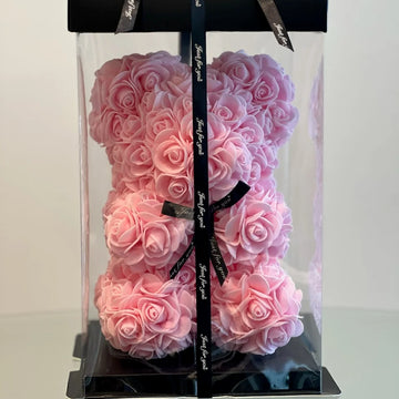 Eternal Flowers Foam Rose Bear with Box