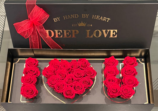 I LOVE YOU In Roses (Preserved Flowers)