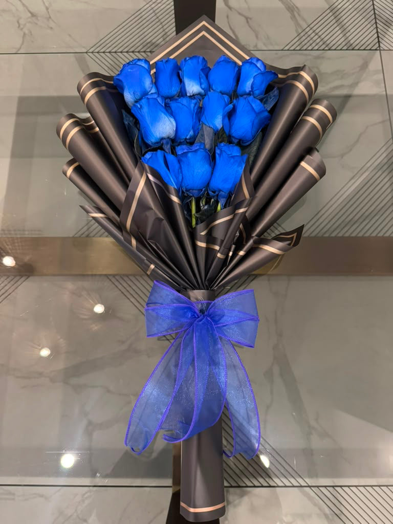 Father's Day 1 Dozen Natural Blue Roses