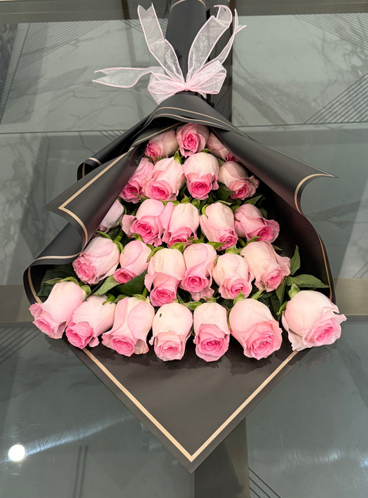 24 Natural Pink Roses