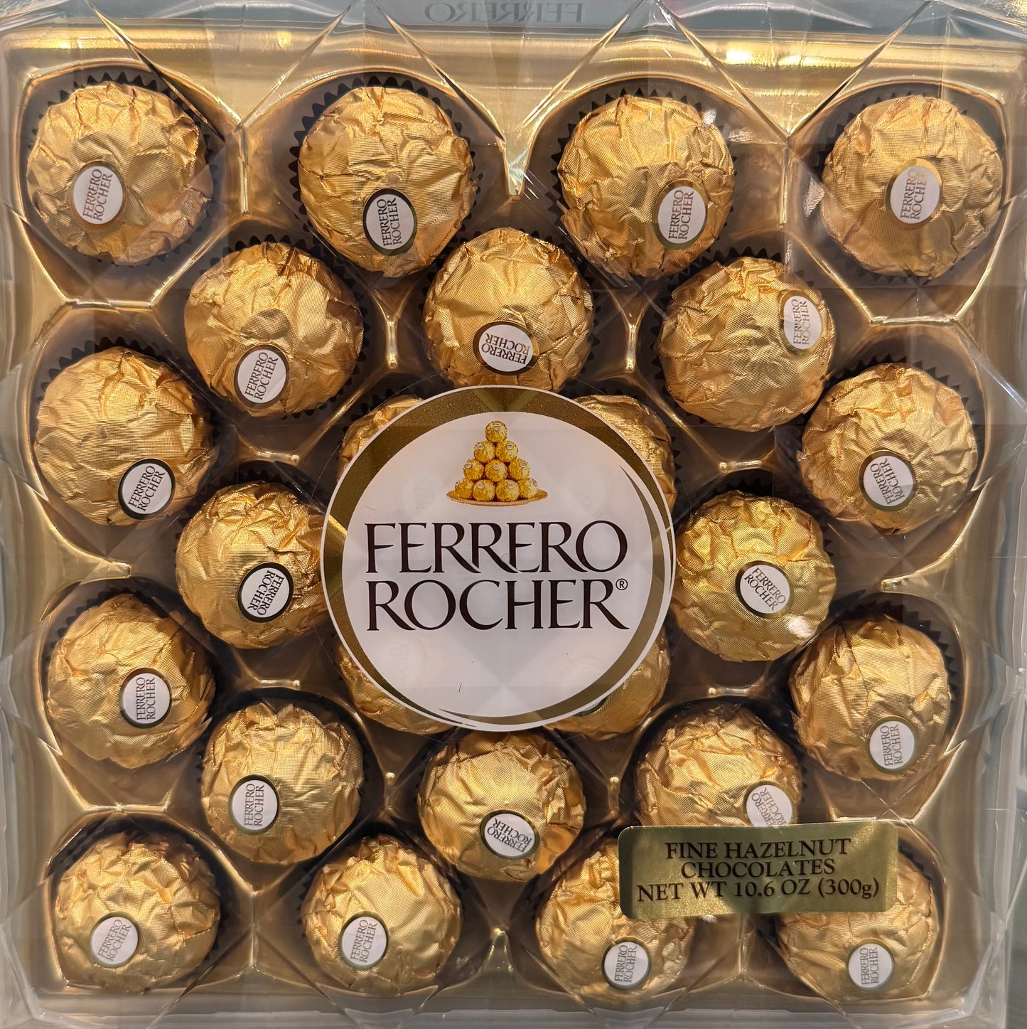 Ferrero Rocher Premium Gourmet Milk Chocolate Hazelnut - 24 count
