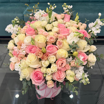 Pink and White in Vase – Luxury