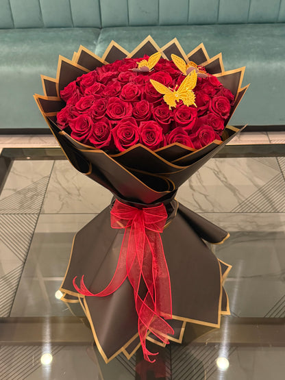 50 Red Premium Roses