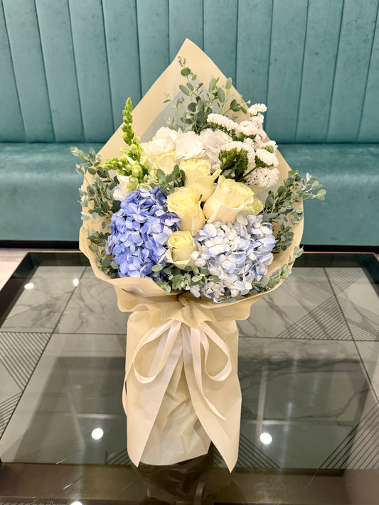 Blue white bouquet