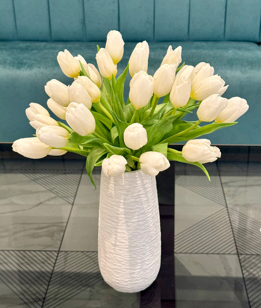Heavenly White Tulips