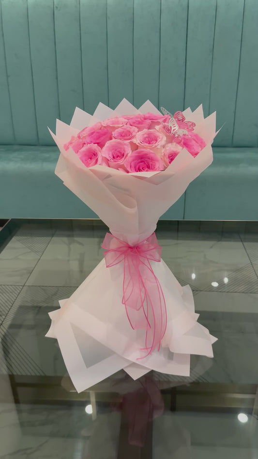 25 Premium Pink Light Roses