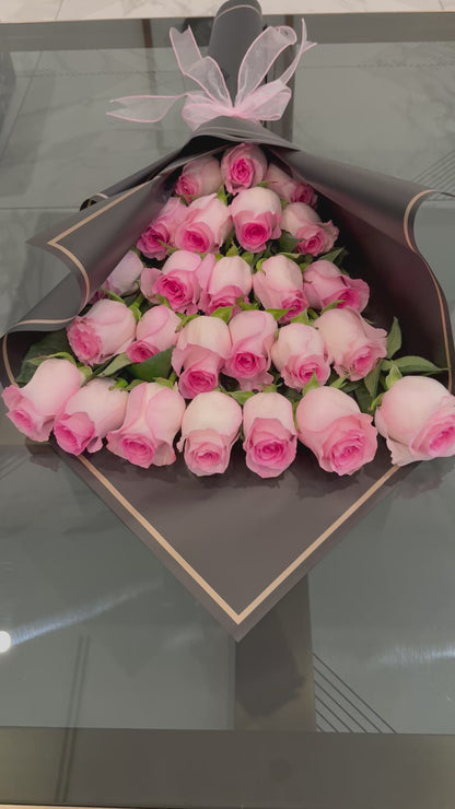 24 Natural Pink Roses