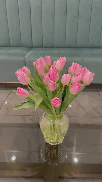 Pink Serenity – 30 Tulips Arrangement
